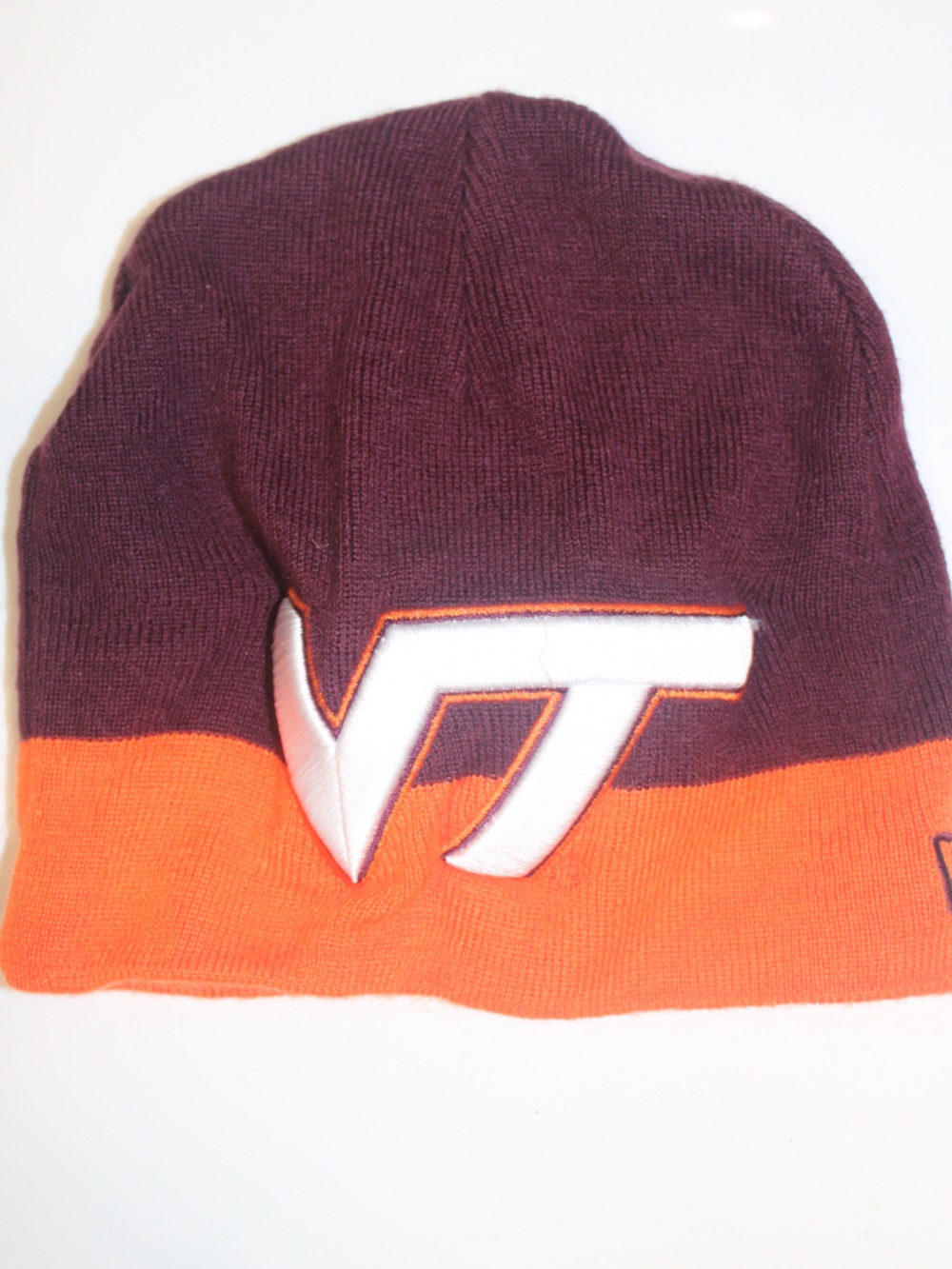 New Era Virginia Tech Hokies Cuffed Knit Beanie Hat Maroon Orange